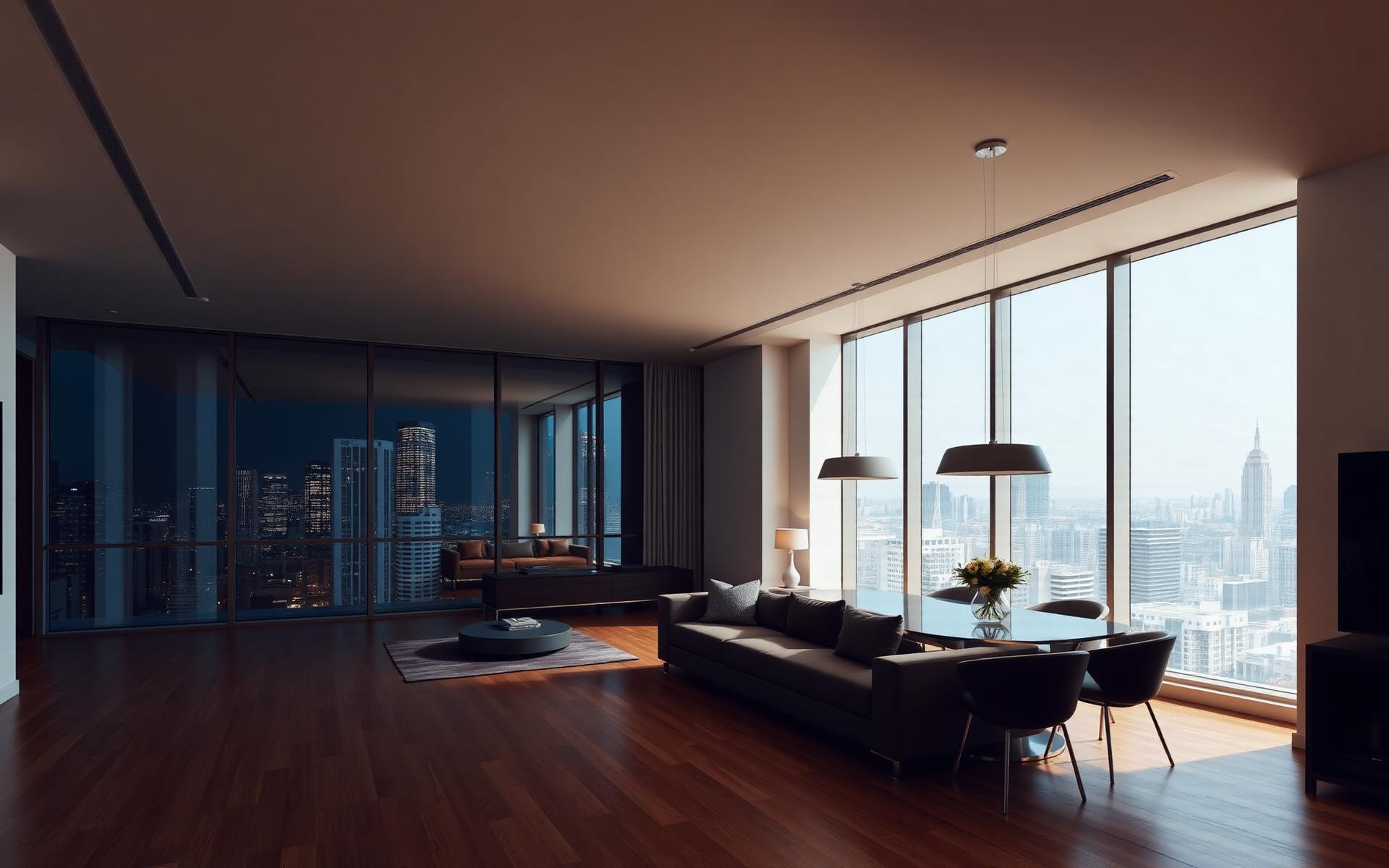 Interior moderno de apartamento vazio
